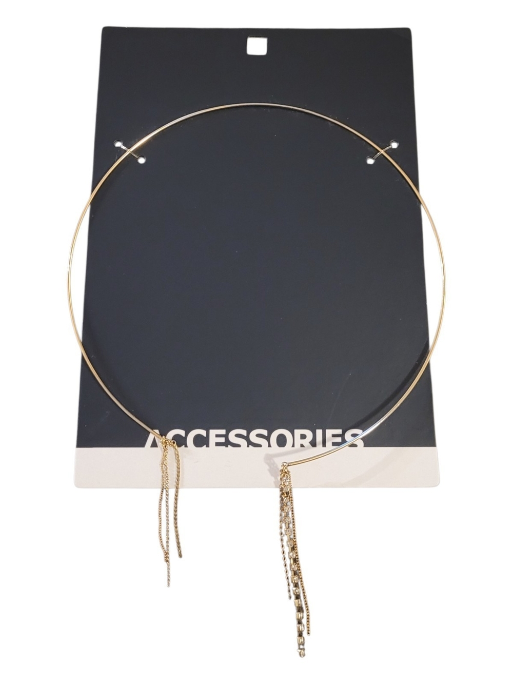 🥳5/$25!🥳 Accessorize Gold Open Collar Necklace with Chain Fringe